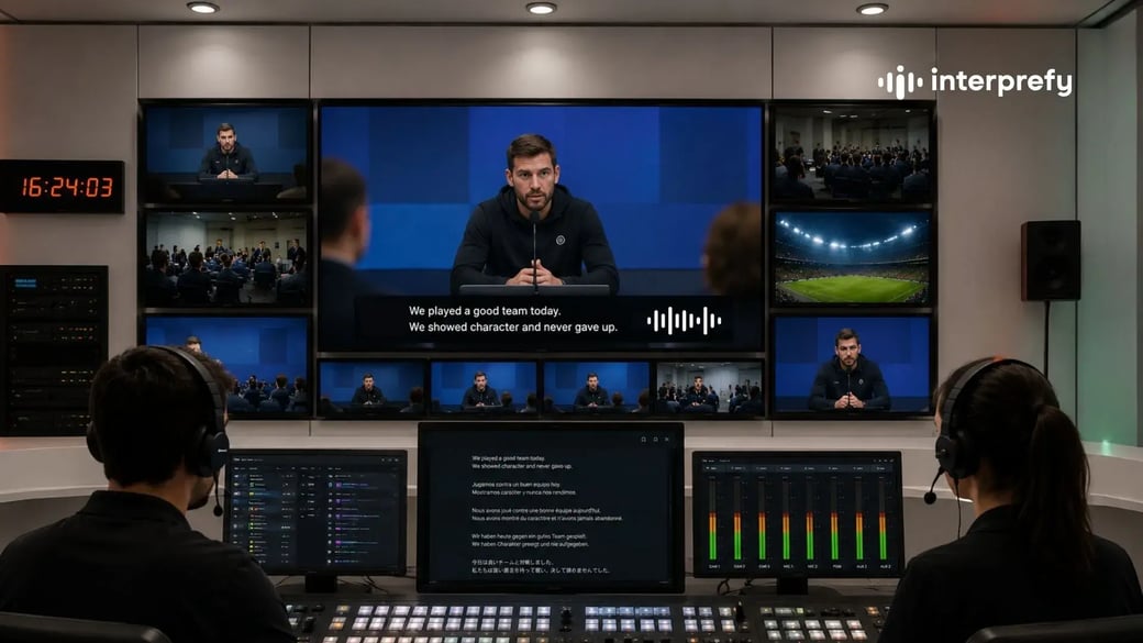 Interprefy | Captions for Press Conferences