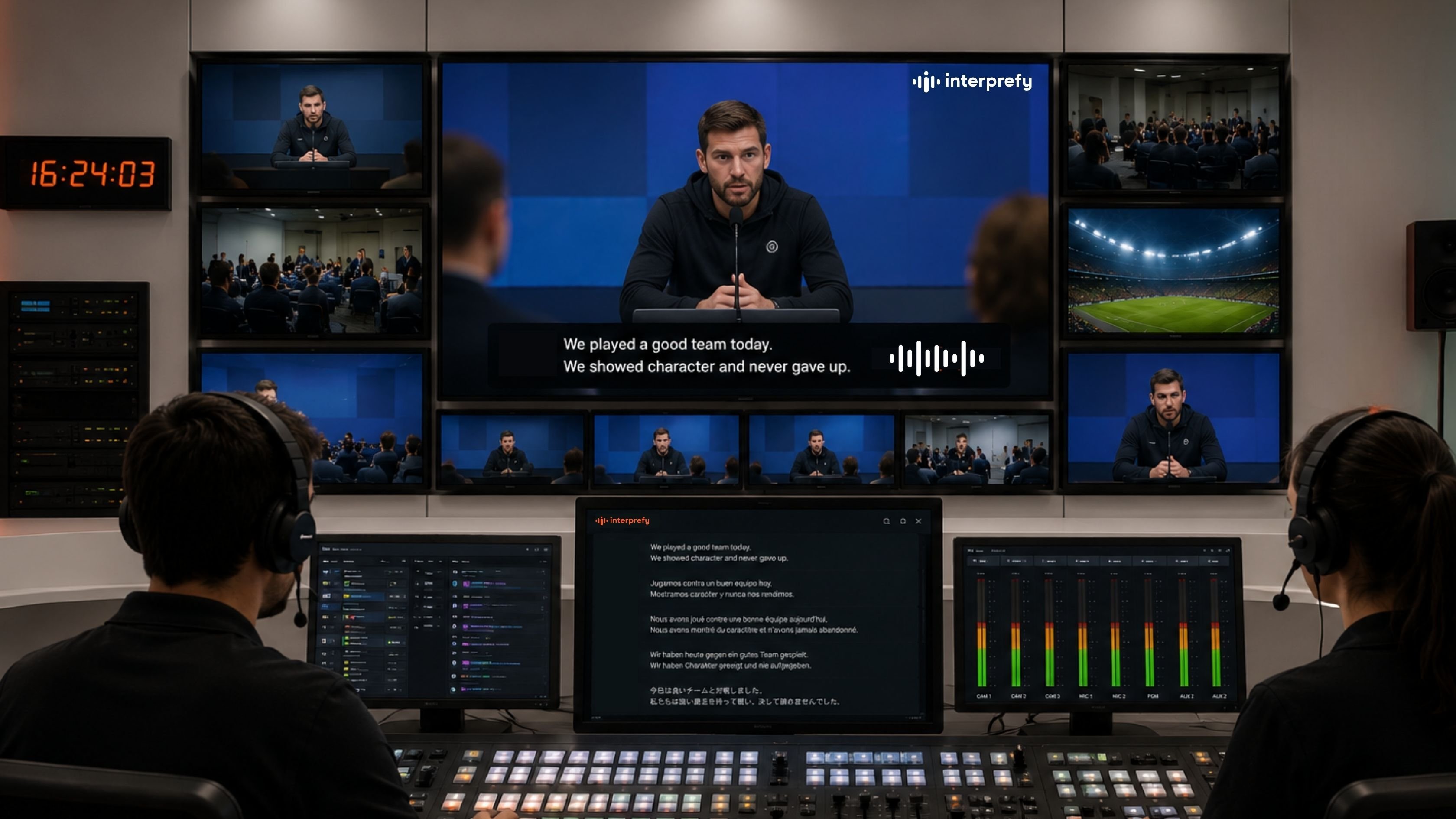 Interprefy | Find AI Captioning Solutions for Press Conferences