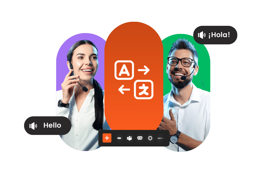 Two professional interpreters working remotely on the Interprefy platform