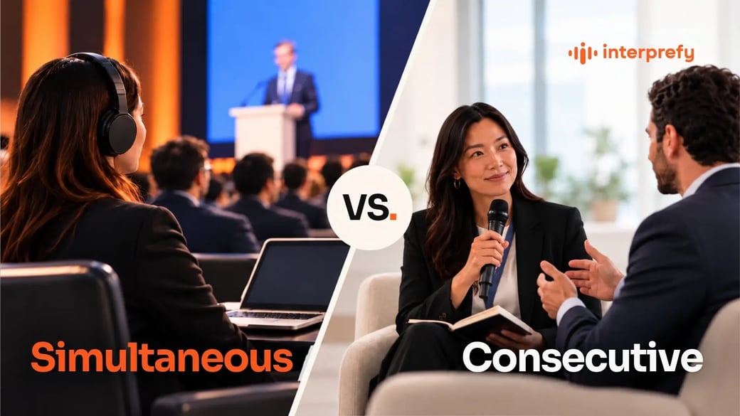Interprefy | Simultaneous vs. consecutive interpretation