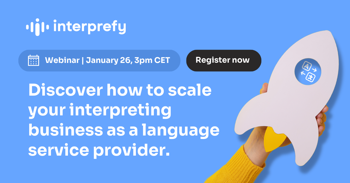 landing page for webinar to scale interpreting business 