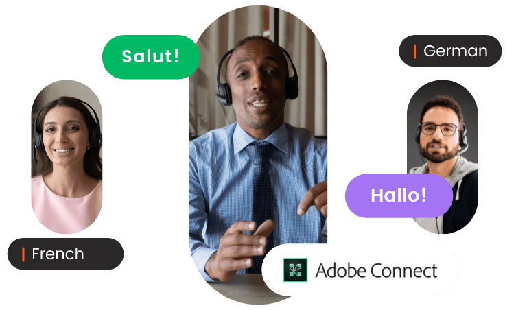 Adobe connect live translation