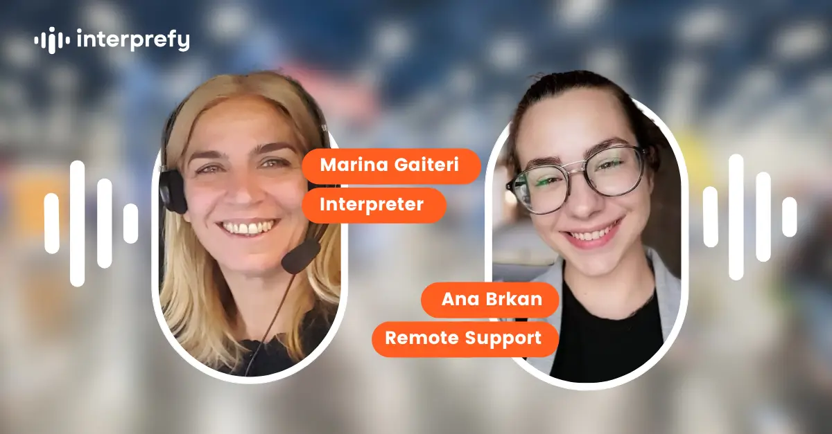Headshot of interpreter and remote support interpreter