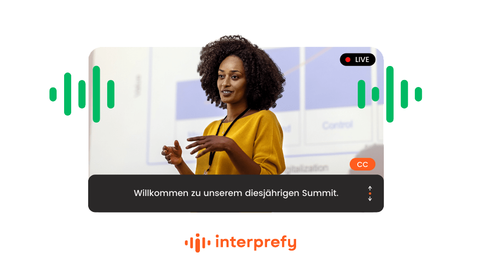 Live captions and subtitles for events