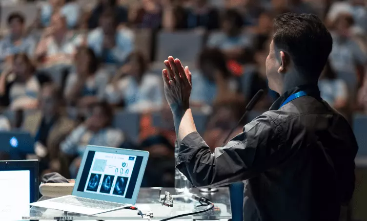 Interpreter at a conference