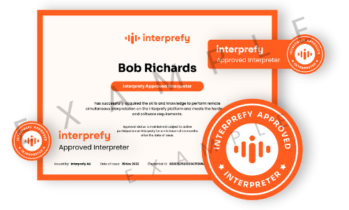 interpreter certificate example